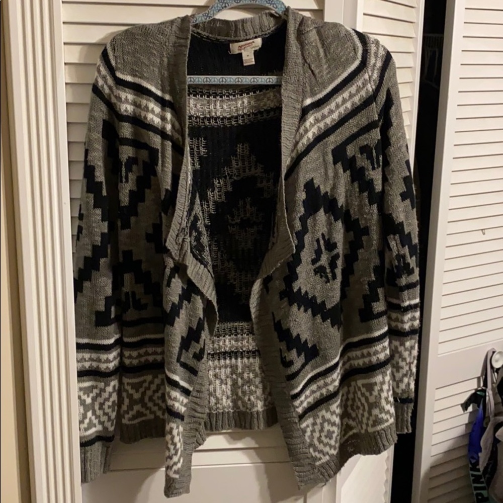 Aztec print cardigan
